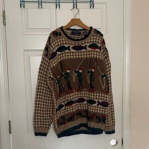 Men’s Rare Vintage Hand-Knitted Sweater